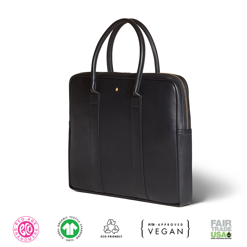 This Vegan Leather Laptop Bag offers a luxury design