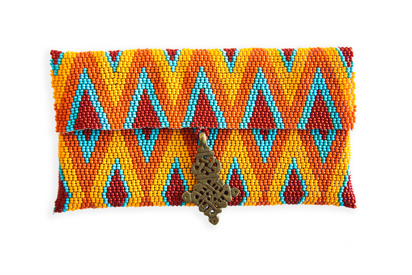 Maasai Beaded Cell Case - Orange - Ministry of Tomorrow